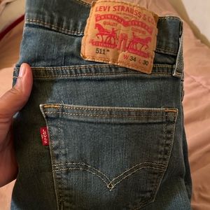 Levi Strauss 511 blue jeans 34 W 30 L
